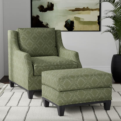D3570 Damask Olive Damask Green Charlotte Fabrics