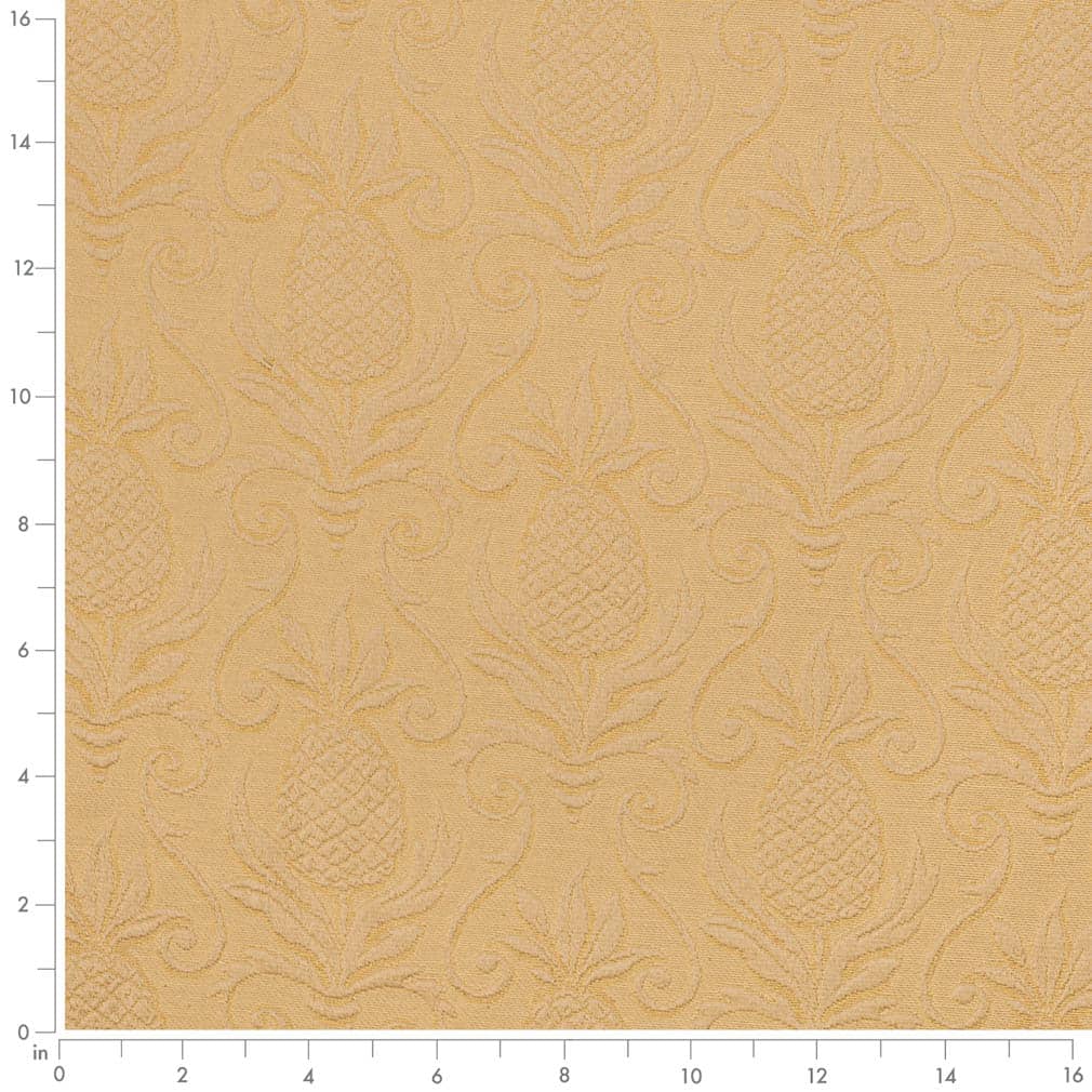 D3571 Damask,Novelty Gold Pineapple Gold & Yellow Charlotte Fabrics