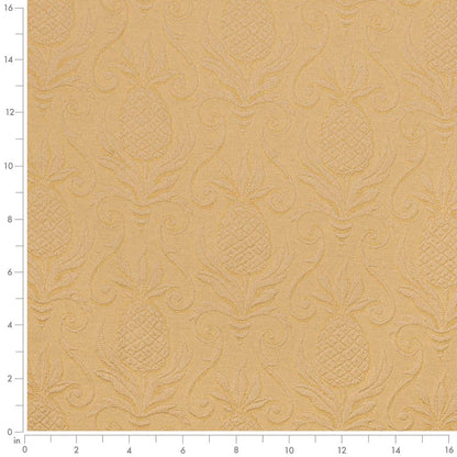 D3571 Damask,Novelty Gold Pineapple Gold & Yellow Charlotte Fabrics