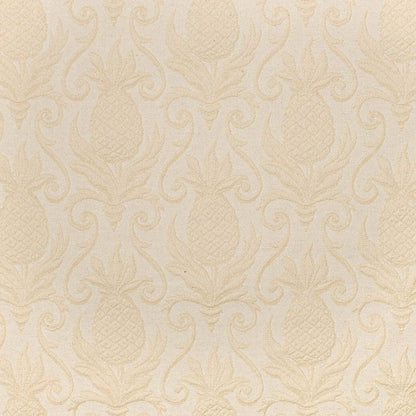D3573 Damask,Novelty Cream Pineapple Beige & Taupe Charlotte Fabrics