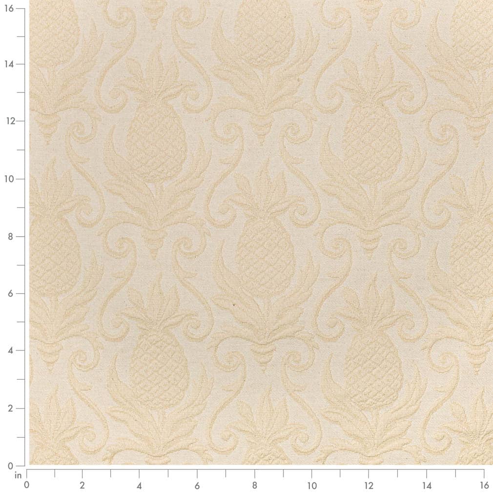 D3573 Damask,Novelty Cream Pineapple Beige & Taupe Charlotte Fabrics