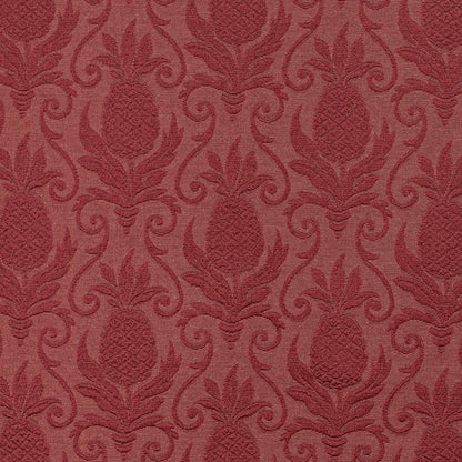 D3574 Damask,Novelty Red Pineapple Red & Burgundy Charlotte Fabrics