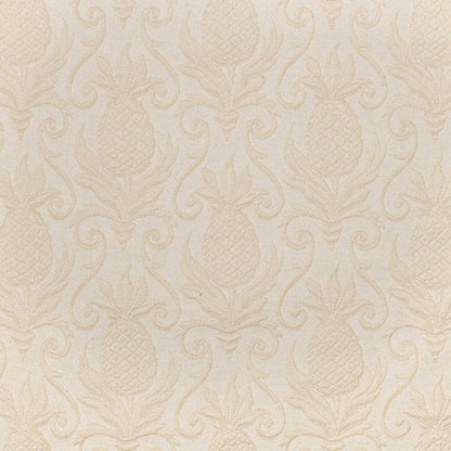 D3576 Damask,Novelty Pearl Pineapple White & Ivory Charlotte Fabrics