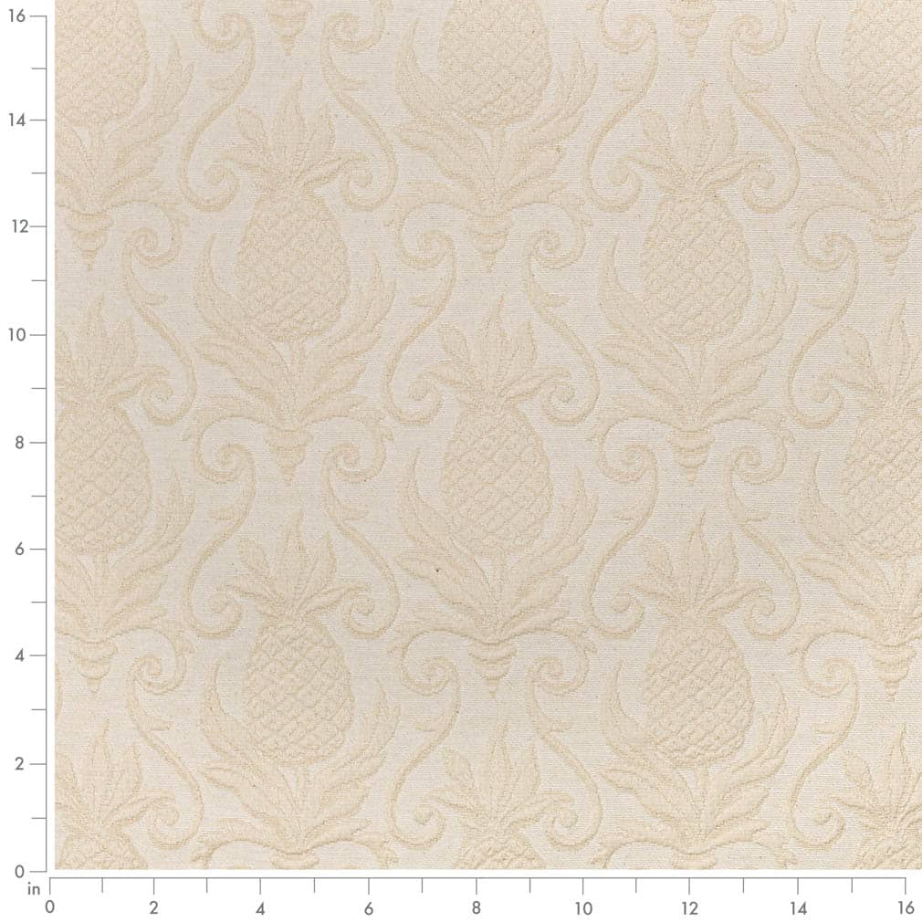D3576 Damask,Novelty Pearl Pineapple White & Ivory Charlotte Fabrics