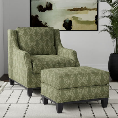 D3577 Damask,Novelty Olive Pineapple Green Charlotte Fabrics