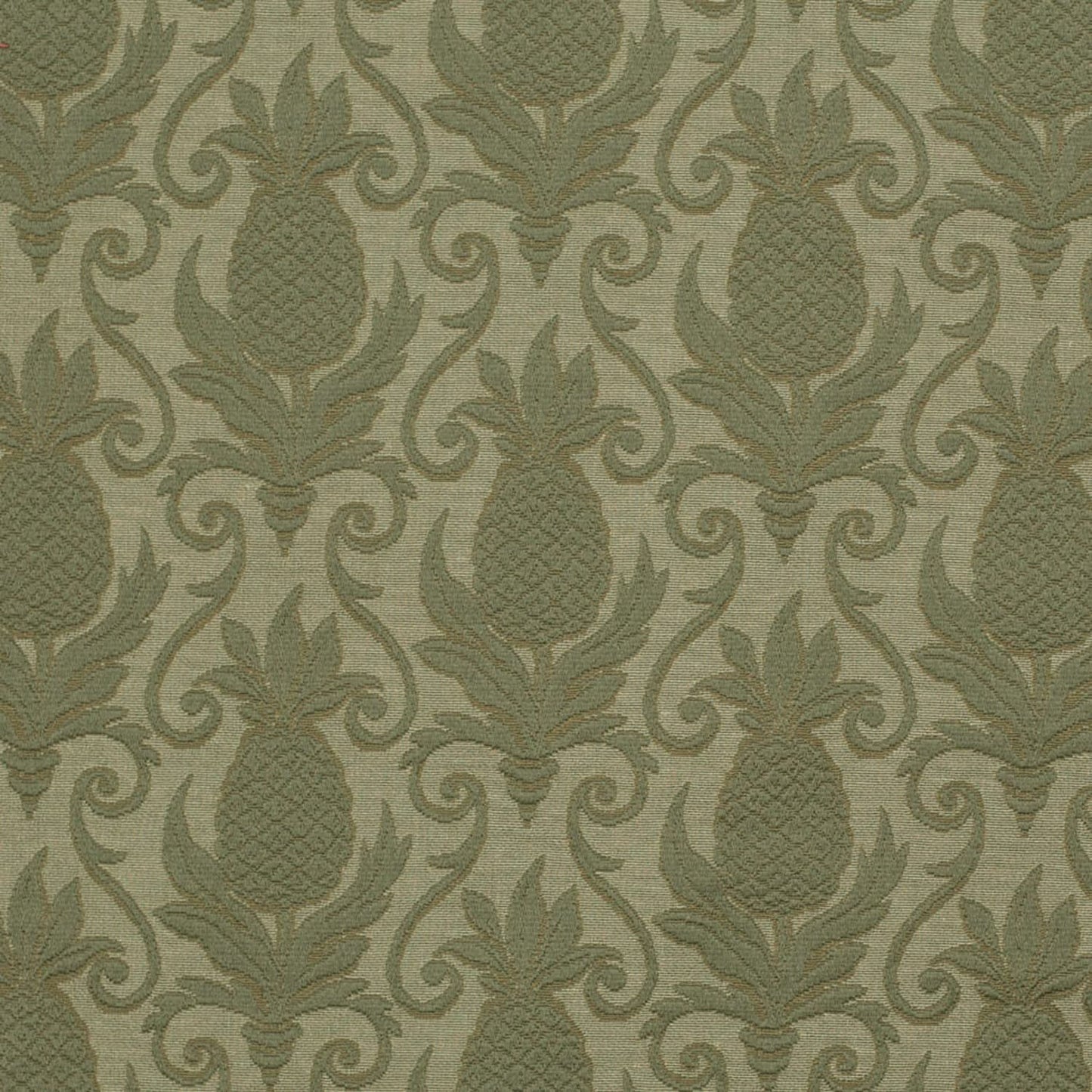 D3577 Damask,Novelty Olive Pineapple Green Charlotte Fabrics