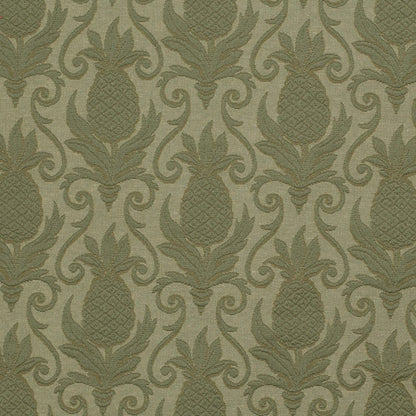 D3577 Damask,Novelty Olive Pineapple Green Charlotte Fabrics