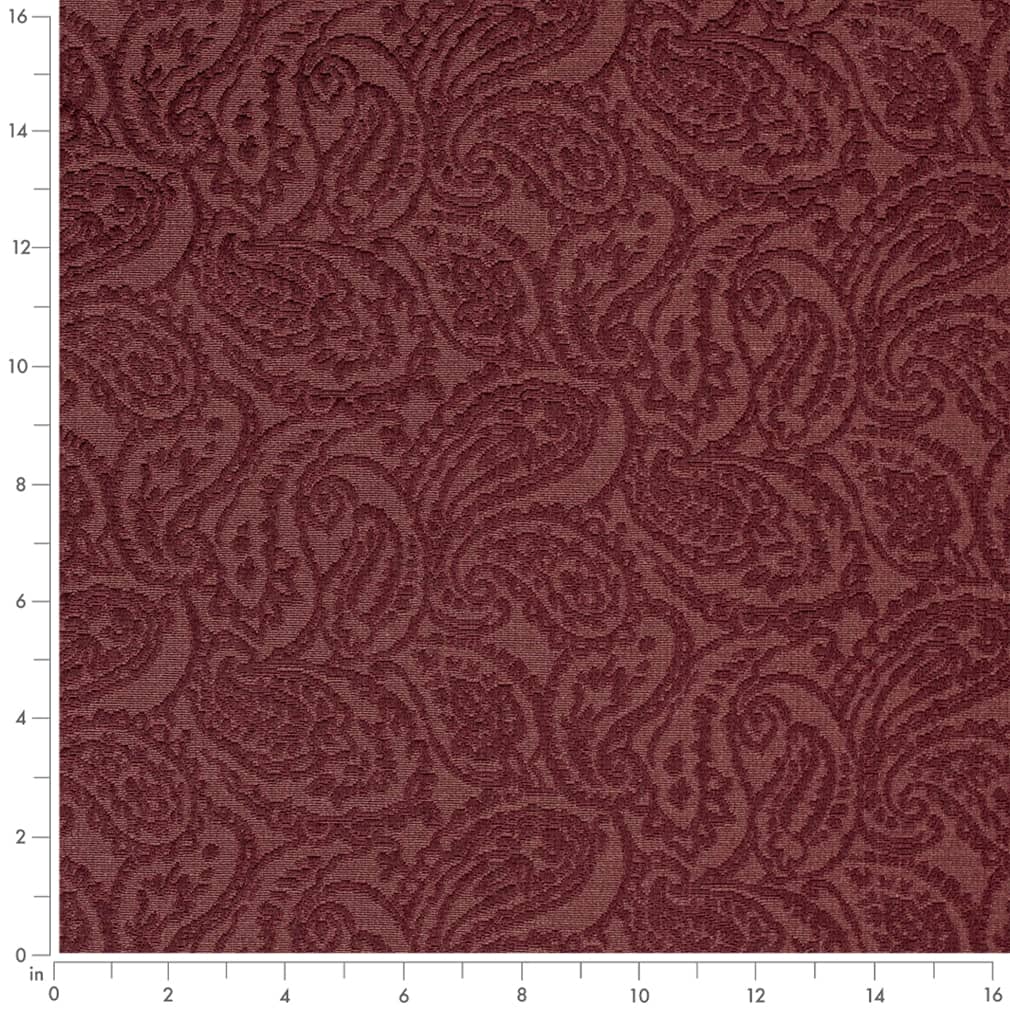D3579 Paisley Merlot Paisley Red & Burgundy Charlotte Fabrics