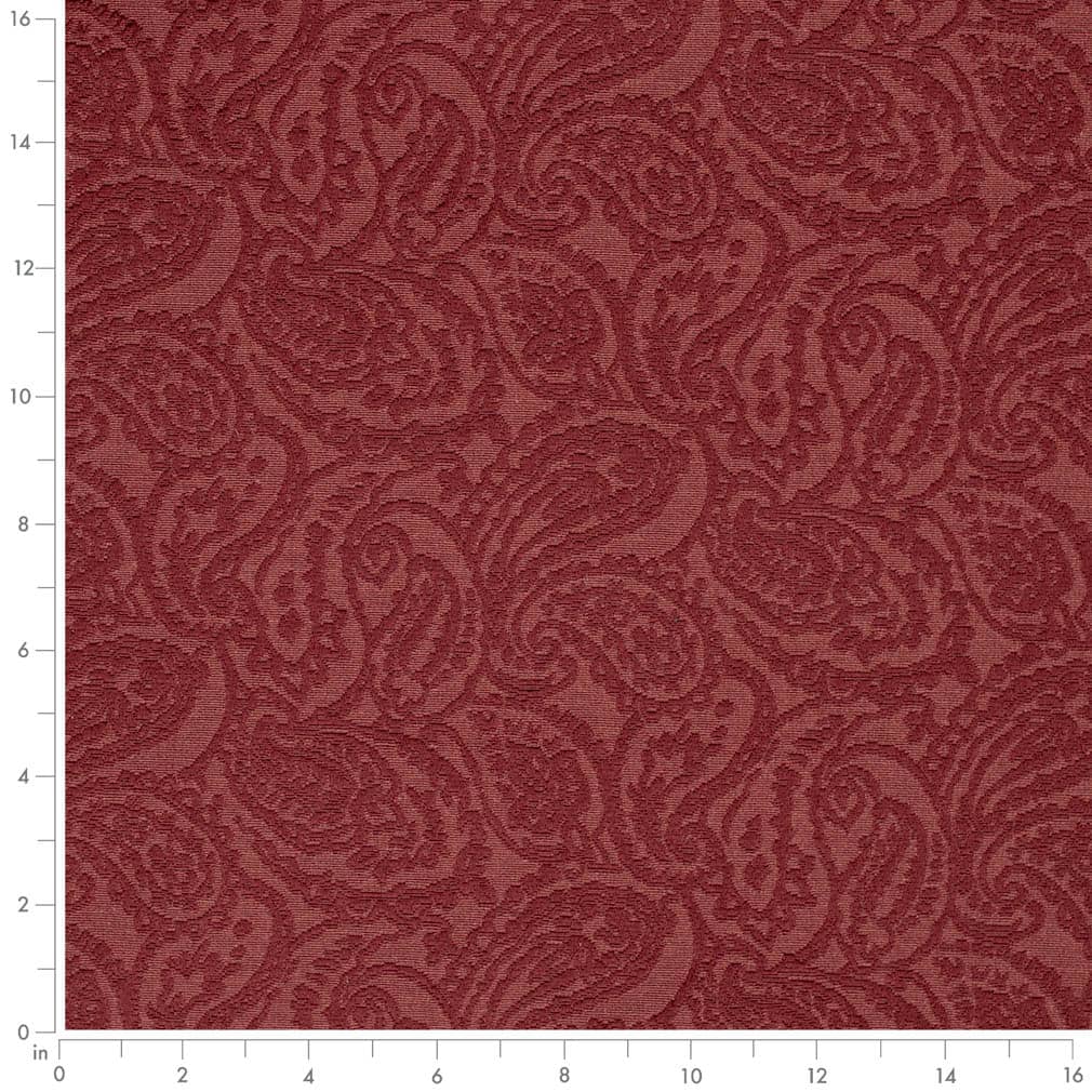 D3581 Paisley Red Paisley Red & Burgundy Charlotte Fabrics
