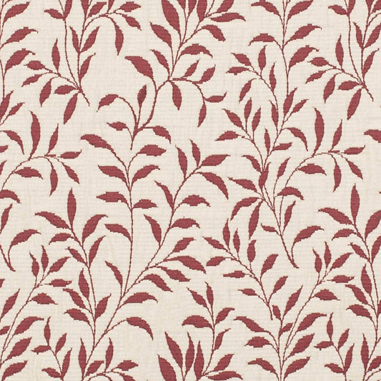 D3585 Leaves Ruby Vine Red & Burgundy Charlotte Fabrics