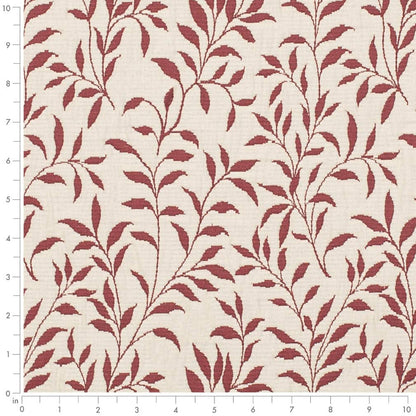 D3585 Leaves Ruby Vine Red & Burgundy Charlotte Fabrics