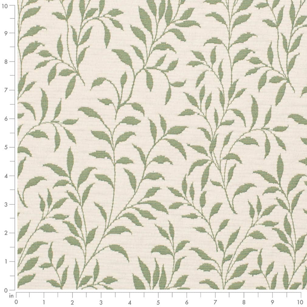 D3586 Leaves Green Vine Green Charlotte Fabrics