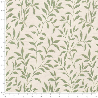 D3586 Leaves Green Vine Green Charlotte Fabrics