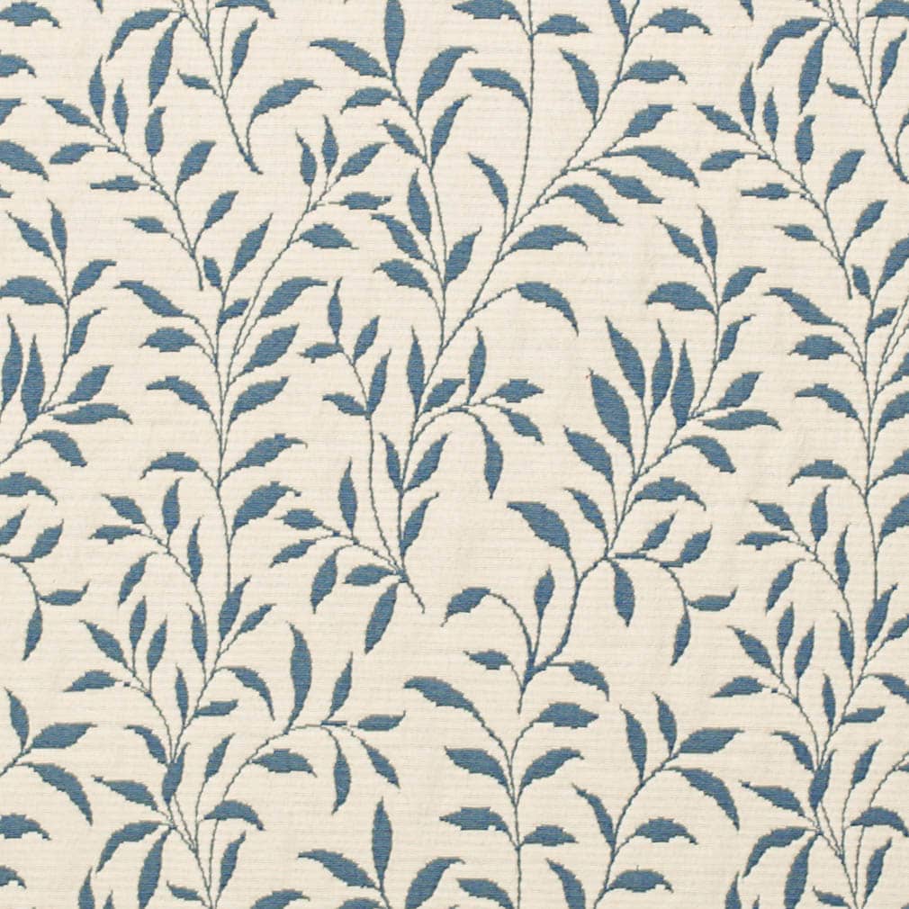 D3587 Leaves Blue Vine Blue Charlotte Fabrics