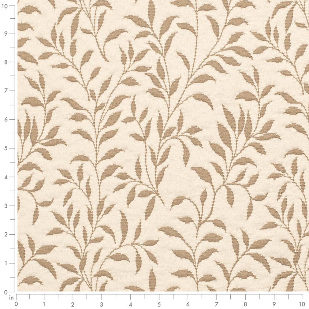 D3589 Leaves Tan Vine Beige & Taupe Charlotte Fabrics