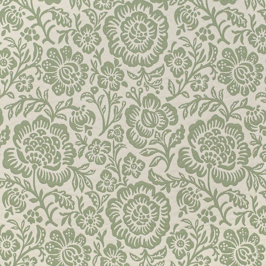 D3591 Floral Green Charlotte Fabrics Matelasse,Woven Patterns
