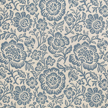 D3592 Floral Blue Bloom Blue Charlotte Fabrics