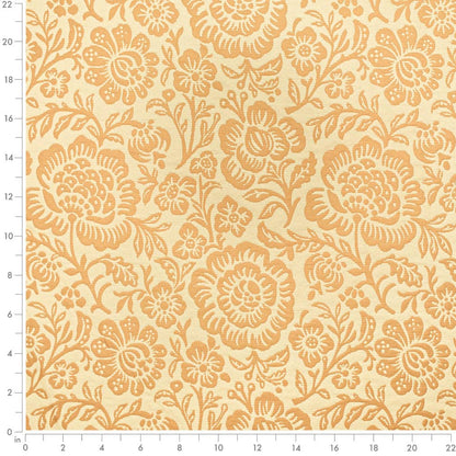 D3593 Floral Honey Bloom Gold & Yellow Charlotte Fabrics