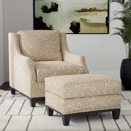 D3594 Floral Tan Bloom Beige & Taupe Charlotte Fabrics