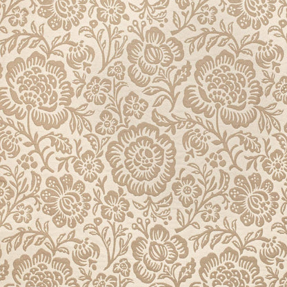 D3594 Floral Tan Bloom Beige & Taupe Charlotte Fabrics
