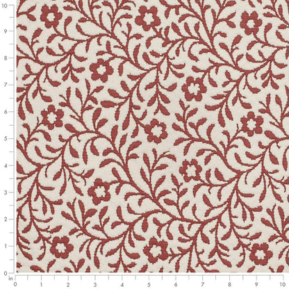 D3595 Floral,Leaves Ruby Petite Red & Burgundy Charlotte Fabrics