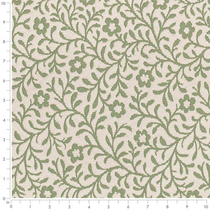 D3596 Floral,Leaves Green Petite Green Charlotte Fabrics
