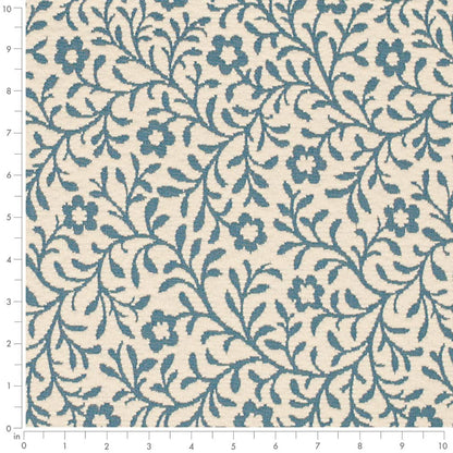 D3597 Floral,Leaves Blue Petite Blue Charlotte Fabrics