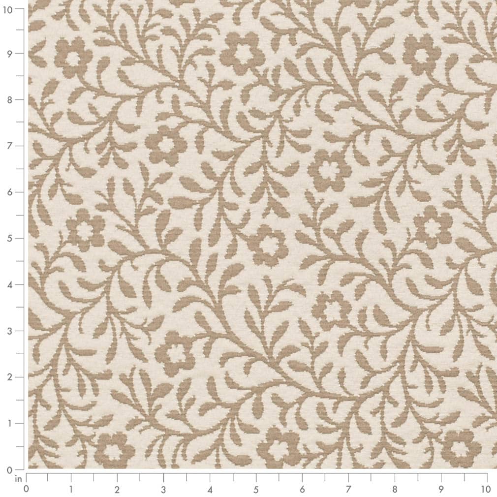 D3599 Floral,Leaves Tan Petite Beige & Taupe Charlotte Fabrics