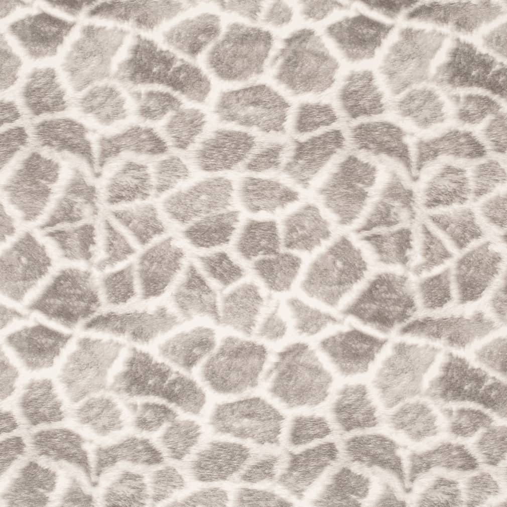 D3787 Animal Print Stone Grey & Silver Charlotte Fabrics
