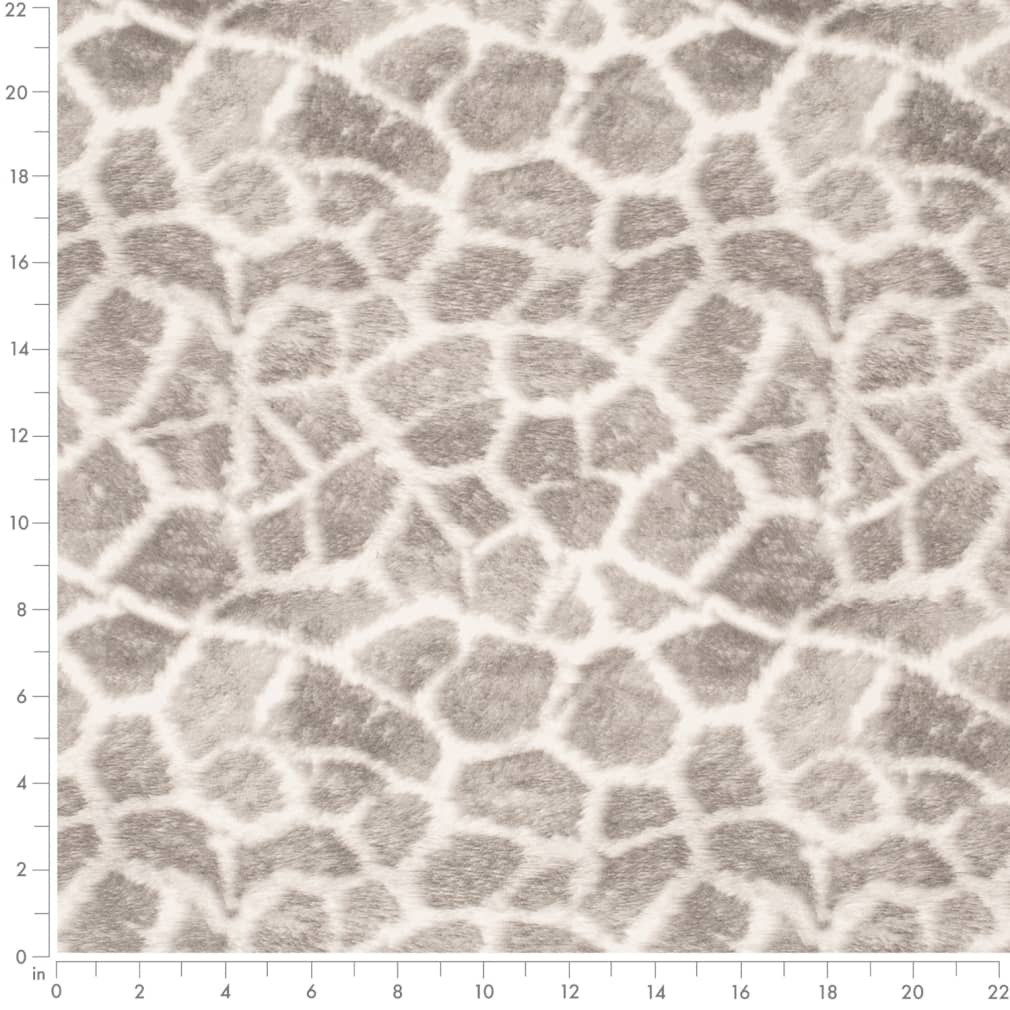 D3787 Animal Print Stone Grey & Silver Charlotte Fabrics