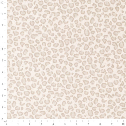 D3788 Animal Print,Small Scale Ivory Grey & Silver Charlotte Fabrics