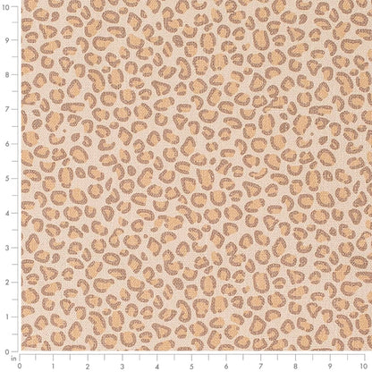 D3789 Animal Print,Small Scale Flax Brown Charlotte Fabrics