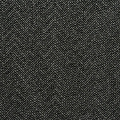 D378 Abstract & Geometric,Herringbone & Chevron,Small Scale Graphite Black Charlotte Fabrics