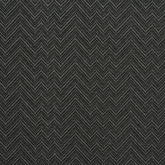 D378 Abstract & Geometric,Herringbone & Chevron,Small Scale Graphite Black Charlotte Fabrics