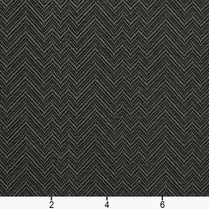 D378 Abstract & Geometric,Herringbone & Chevron,Small Scale Graphite Black Charlotte Fabrics