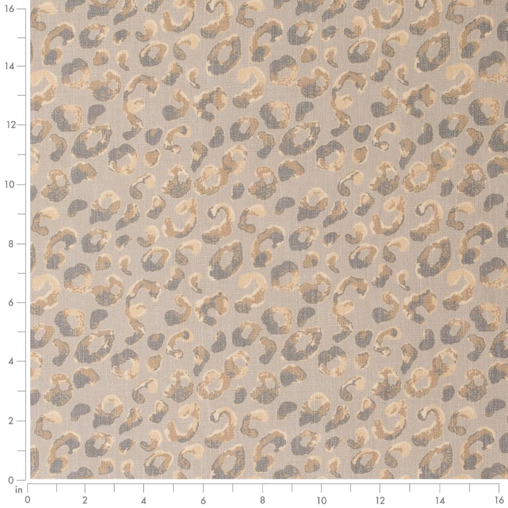 D3795 Animal Print Pebble Brown Charlotte Fabrics