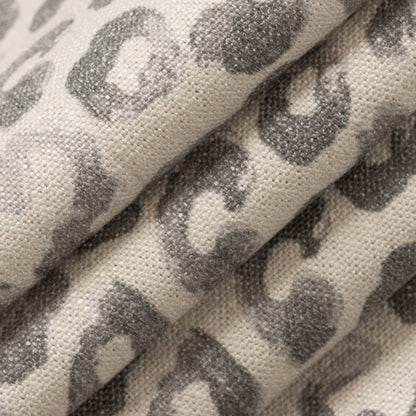 D3796 Animal Print Smoke Grey & Silver Charlotte Fabrics