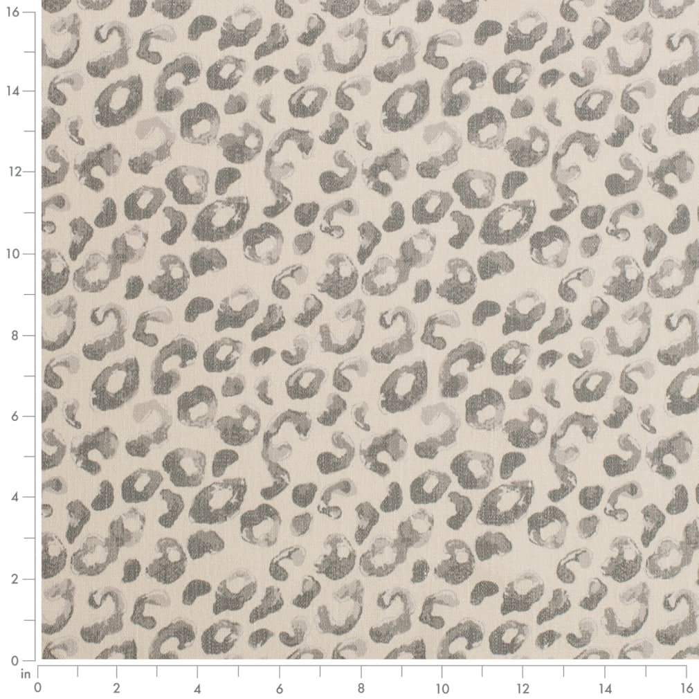 D3796 Animal Print Smoke Grey & Silver Charlotte Fabrics