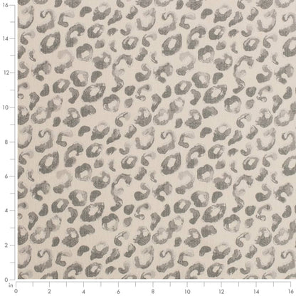 D3796 Animal Print Smoke Grey & Silver Charlotte Fabrics