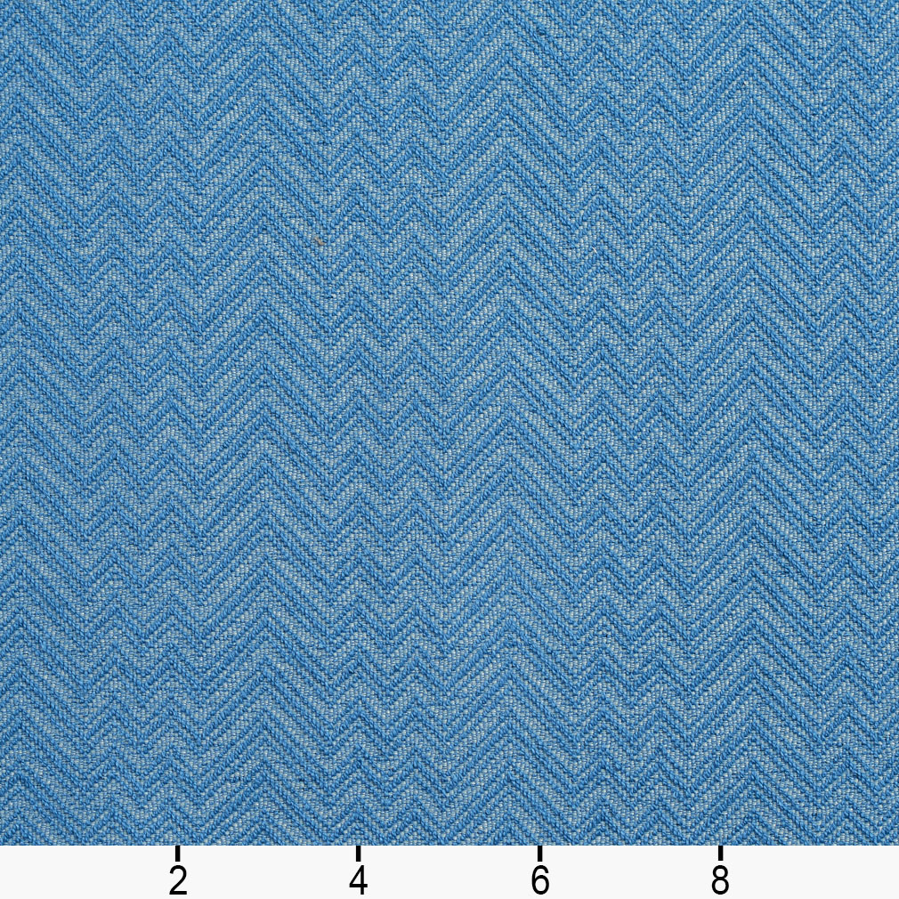 D385 Abstract & Geometric,Herringbone & Chevron,Small Scale Capri Blue Charlotte Fabrics