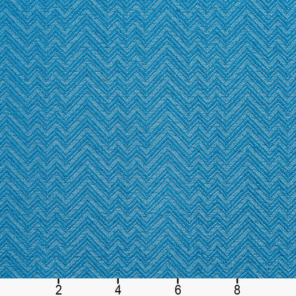 D385 Abstract & Geometric,Herringbone & Chevron,Small Scale Capri Blue Charlotte Fabrics