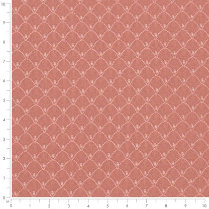D4024 Abstract & Geometric,Small Scale Rose Annie Coral & Peach,Pink Charlotte Fabrics