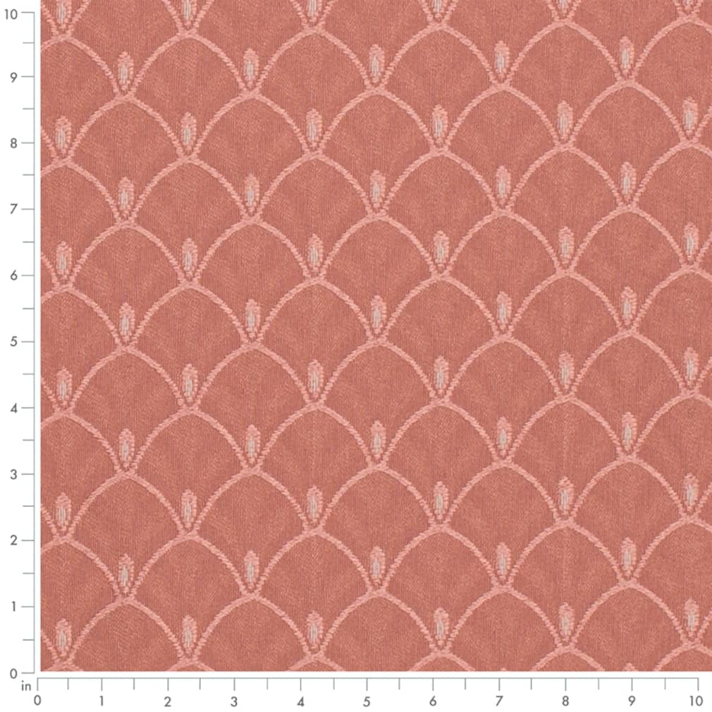 D4032 Abstract & Geometric Rose Olivia Coral & Peach,Pink Charlotte Fabrics