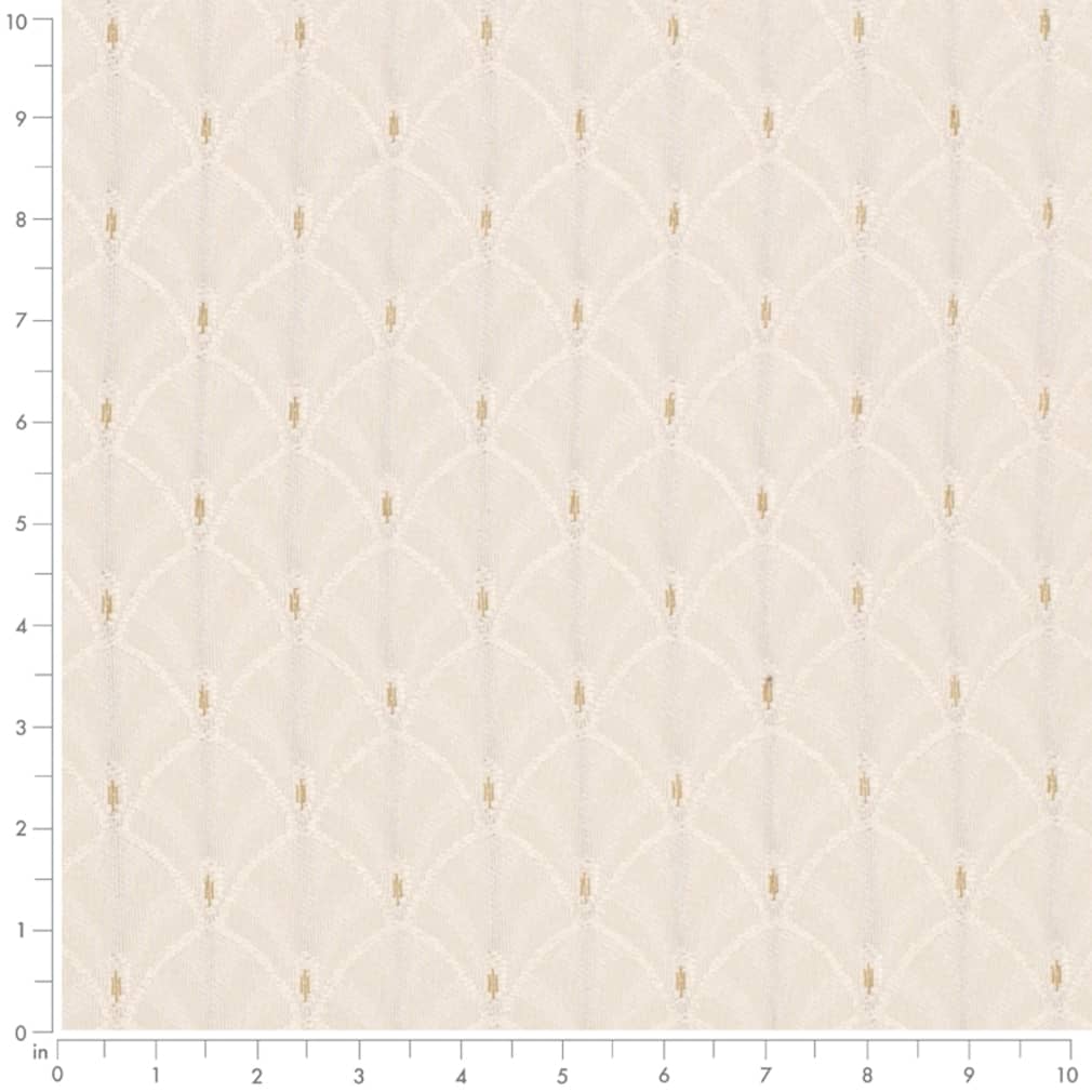 D4034 Abstract & Geometric Ivory Olivia White & Ivory Charlotte Fabrics