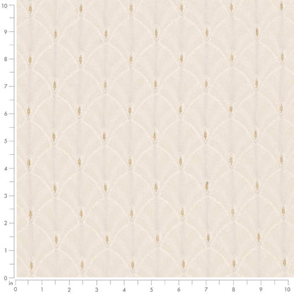 D4034 Abstract & Geometric Ivory Olivia White & Ivory Charlotte Fabrics