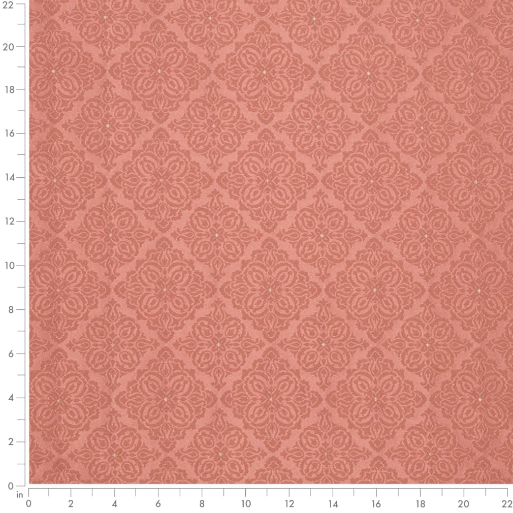 D4048 Damask,Diamonds Rose Elsa Coral & Peach,Pink Charlotte Fabrics
