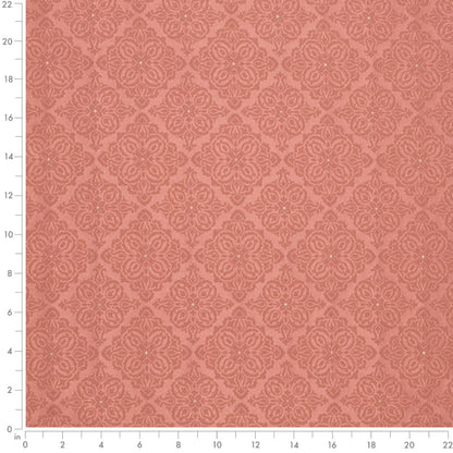 D4048 Damask,Diamonds Rose Elsa Coral & Peach,Pink Charlotte Fabrics