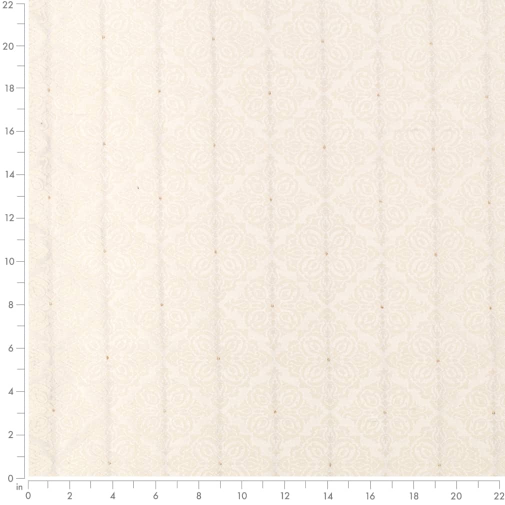 D4050 Damask,Diamonds Ivory Elsa White & Ivory Charlotte Fabrics