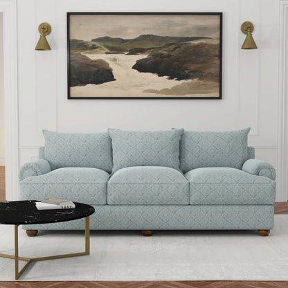 D4051 Damask,Diamonds Azure Elsa Aqua & Teal,Blue Charlotte Fabrics