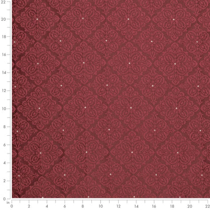 D4052 Damask,Diamonds Garnet Elsa Red & Burgundy Charlotte Fabrics